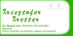 krisztofer kretter business card